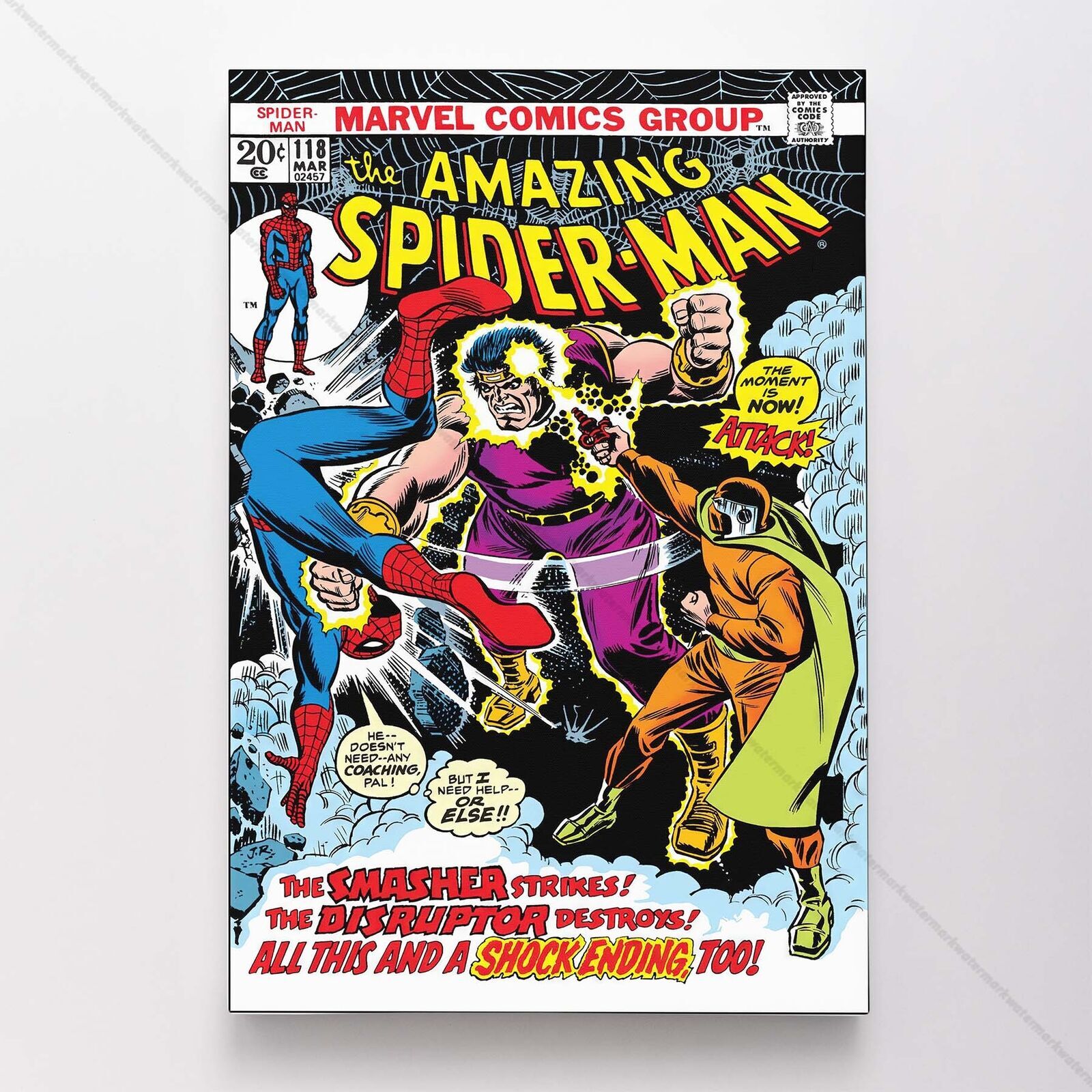 The Amazing Spider-Man #118 Poster Canvas Spiderman Marvel Comic Book Print