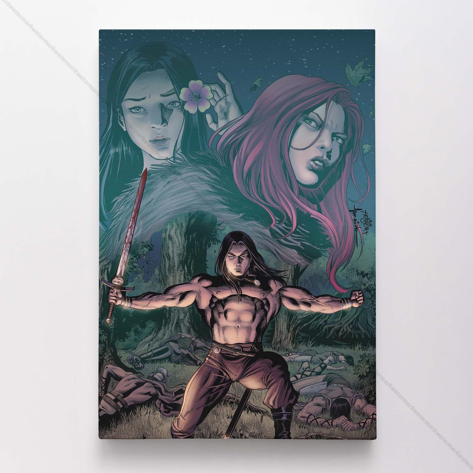 Red Sonja Poster Canvas Comic Book Art Print #1504