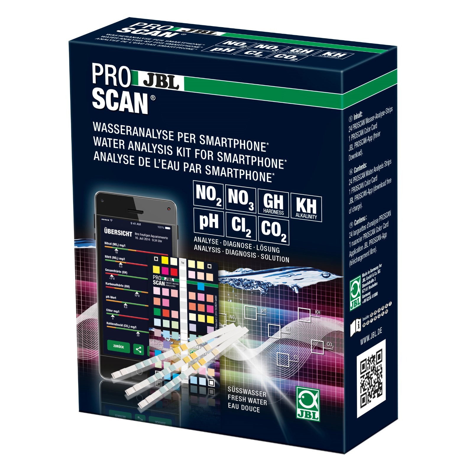  Wassertest JBL Pro Scan Test -Set  Aquarium Teich KOI  Smartphone / Handy