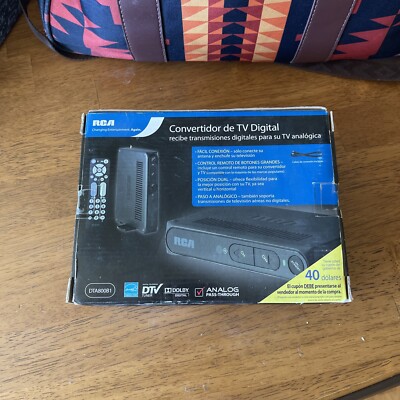 RCA DTA800B1L Digital-to-Analog TV Converter Manual & Remote NEW Open Box