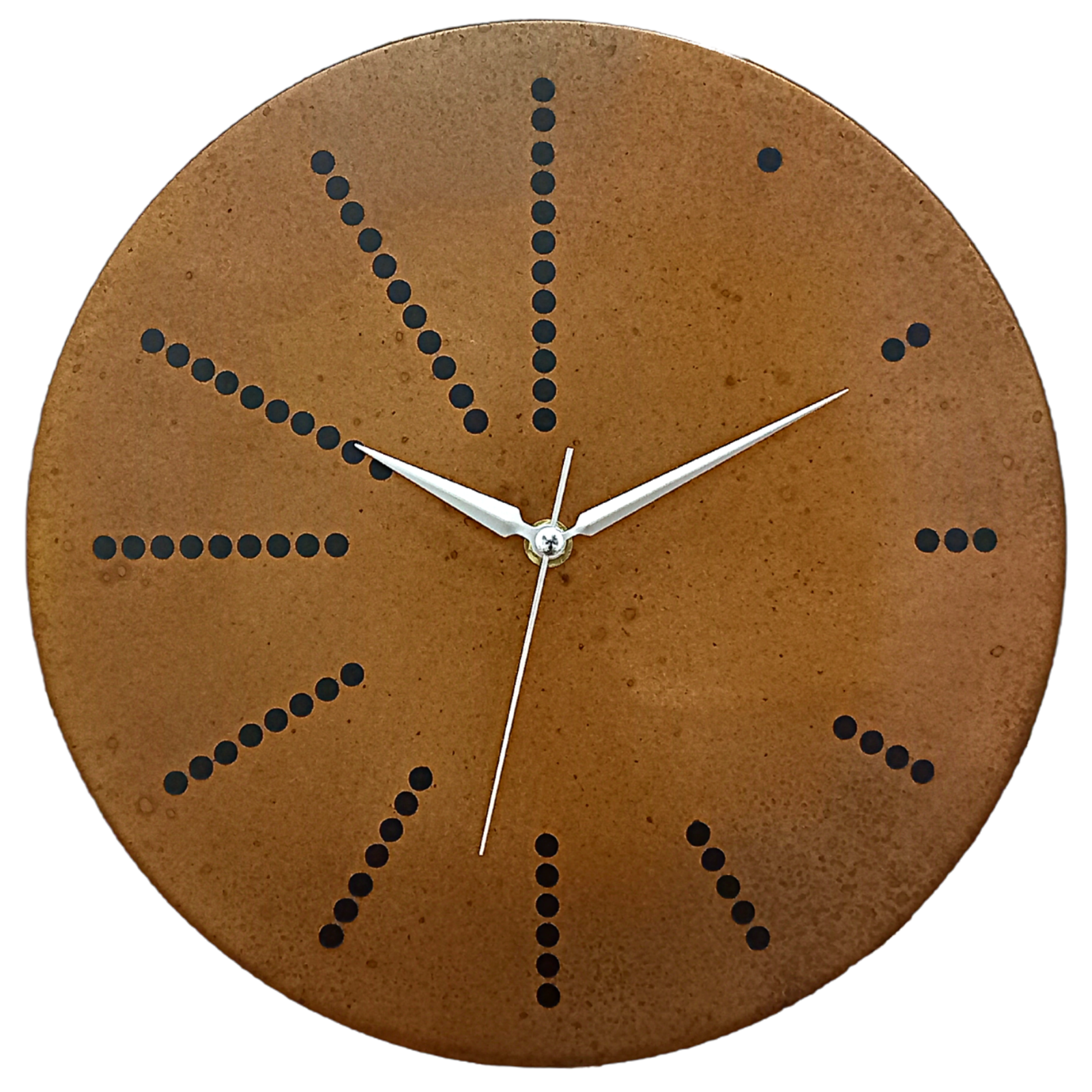 Farmhouse Clock Mid Century Modern Handmade Art Deco Patina Copper Wall Clock