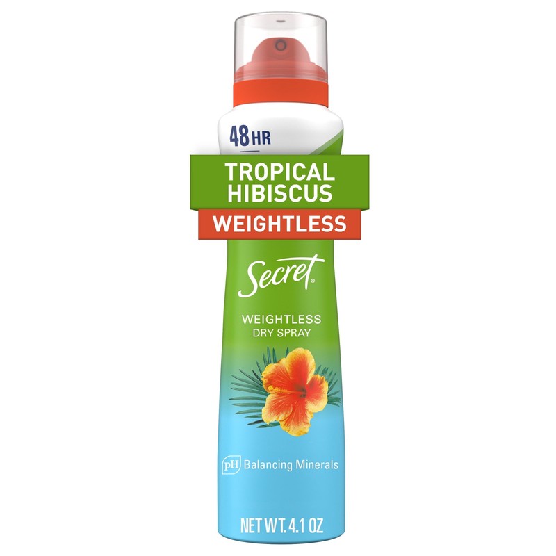 Dry Spray Antiperspirant Deodorant for Women, Tropical Hibiscus, 4.1 Oz