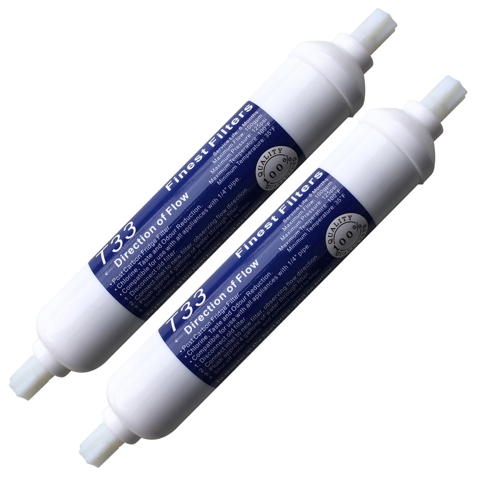2 x Screw Fit Fridge Water Filters Compatible with Samsung, Daewoo, LG