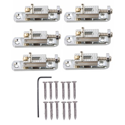 Alloy+Copper Single Roller Bridge For 3-8 String Guitar Cigar Box Banjo