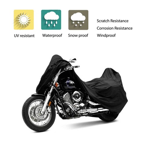 Motorcycle Motor Cover XXL Waterproof Outdoor Rain Dust Protector Black US Ship