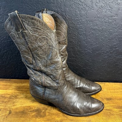 Nocona Western Cowboy Boots Brown Leather Mens Size 9.5 D