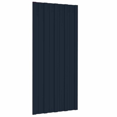 Roof Panel 12 pcs Anthracite 100 x 45 cm Galvanised steel