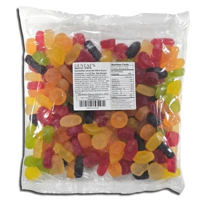Gustaf's Wine Gums Gummy Candy Value Pack Bundle | 2.2 Pound Bulk Bag | Pack of
