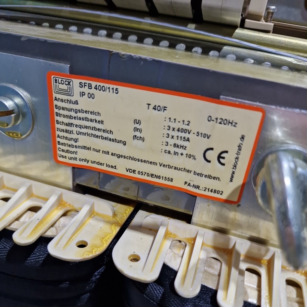 BLOCK SFB 400/115 IP 00 T 40/F 0-120HZ 3x400V-510V 214802 — 2