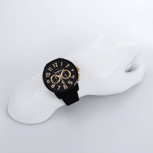 Pre-owned Tendence Gulliver Round Chrono Men's Black Quartz Ref. Tg460011 Watch Brand