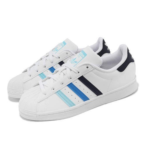 

adidas Originals Superstar J White Blue Kids Women Casual Lifestyle Shoes GY9327, Белый, Superstar J