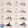EHEYCIGA Orthopedic Dog Beds for Extra Large Dogs 44x32Inch, Waterproof Memory Foam XL Pet Bed with Sides, Non-Slip and Egg-Crate Foam Big Dog Couch Bed with Washable Removable Cover, Grey