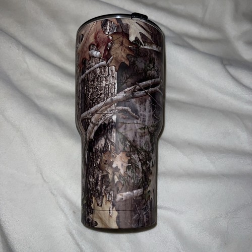 Camo Insulated Tumbler With Lid  - Stainless Steel Euc