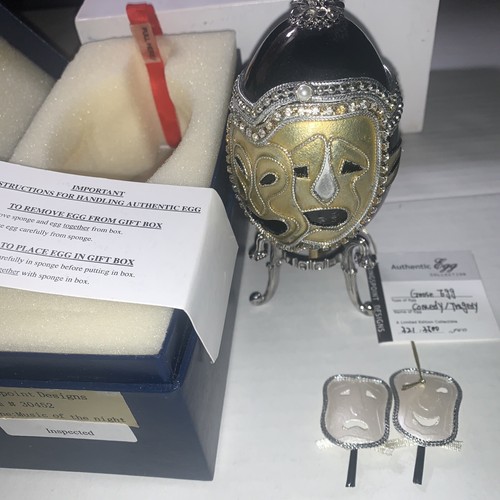 Kingspoint Designs Music Goose Egg Comedy & Tragedy Trinket
