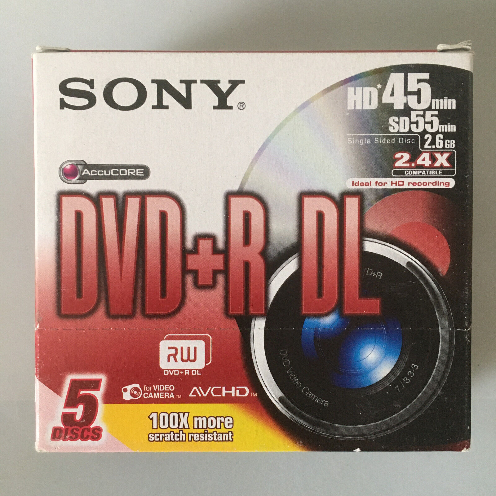 5x SONY 8cm DVD+R DL Double Layer HD 45 Min 2.6GB Discs for 5x SONY 8cm DVD+R DL Double Layer HD 45 Min 2.6GB Discs for