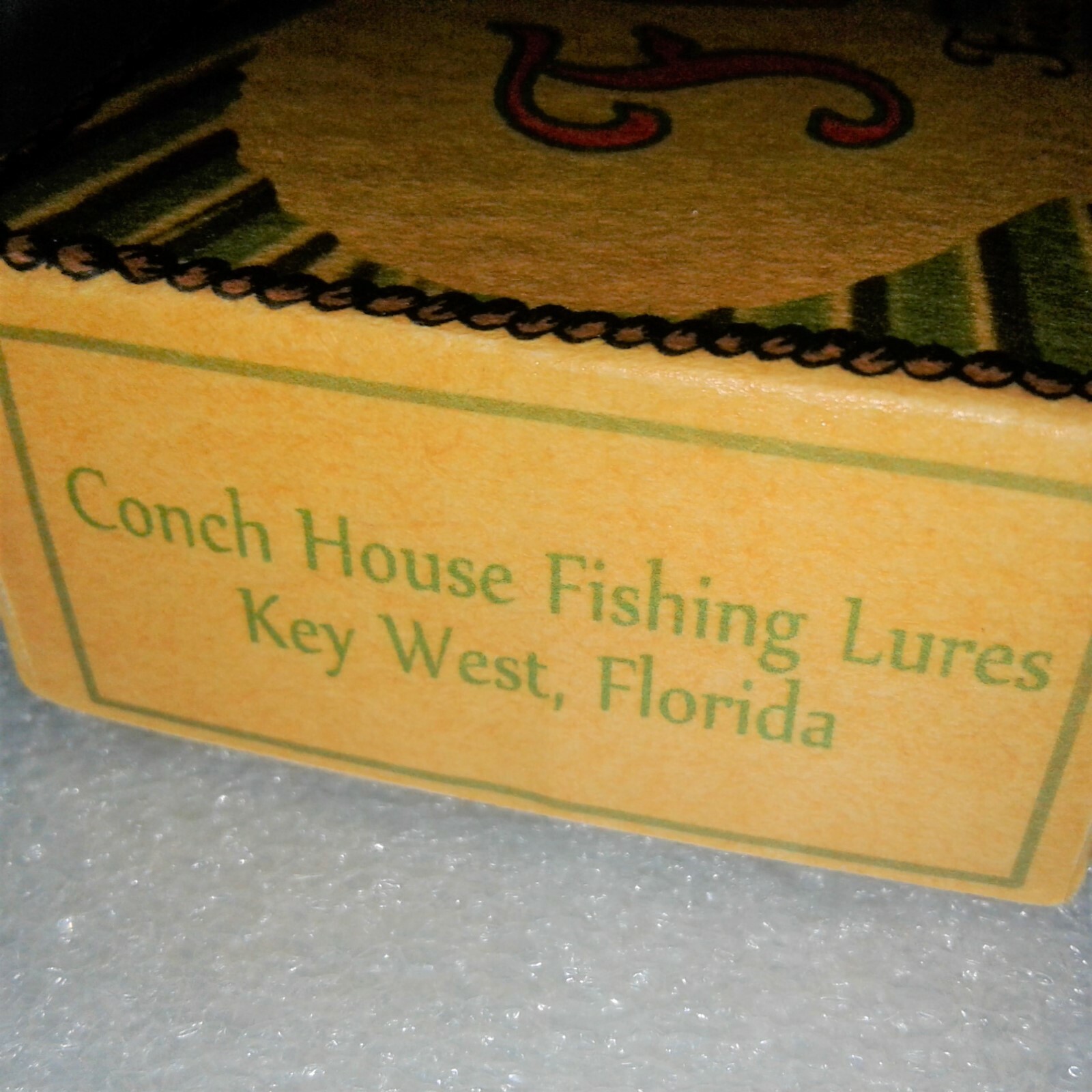 Key West fishing lure box use as Florida beach house cabin decoration #2