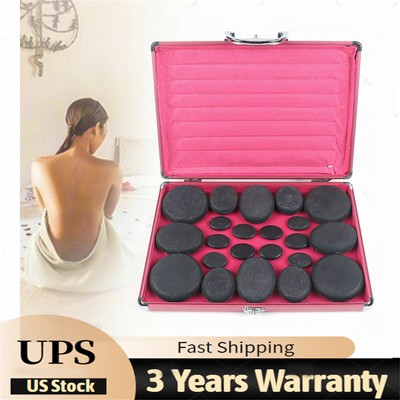 Pro Massage Stone Heater Kit  60W with 20 Therapy Hot Rocks Massage Portable