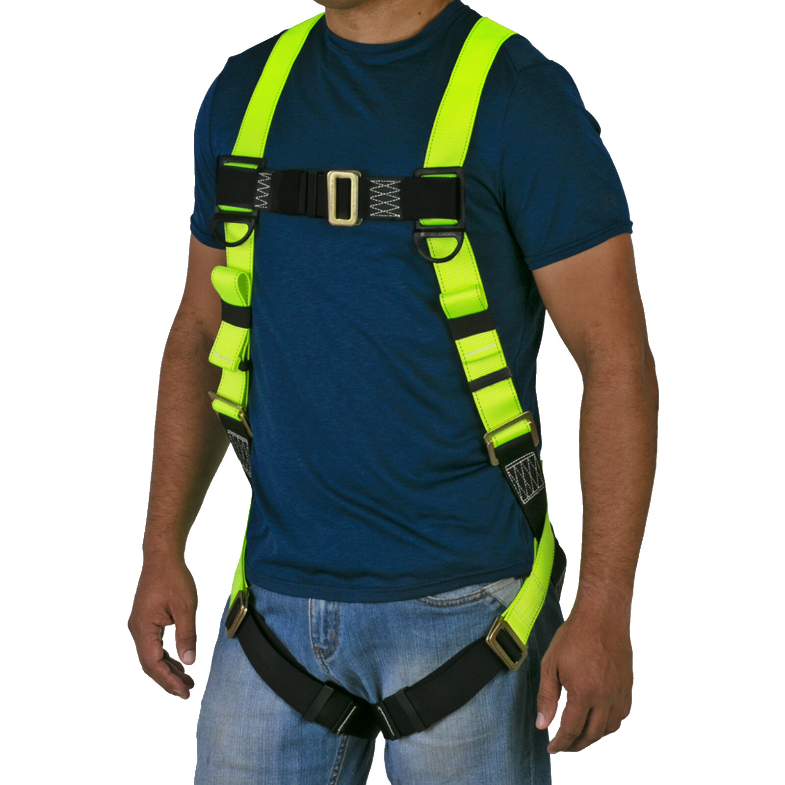 Safety Harness 1D Ring Fall Protection Full Body ANSI OSHA UL JORESTECH