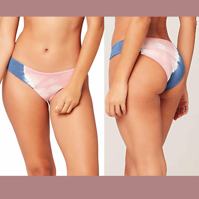 NWT $88 L Space [ Medium ] Lizzie Sandy Tie Dye Americana Bikini Bottoms #T1535