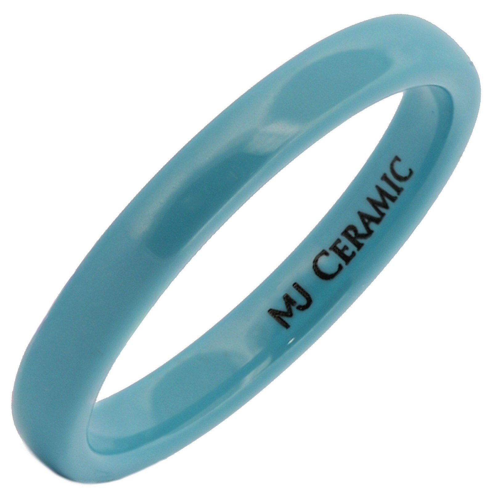 Beautiful Ceramic Wedding Ring 3-10mm Pink, Red, White, Blue, Light Blue, Black