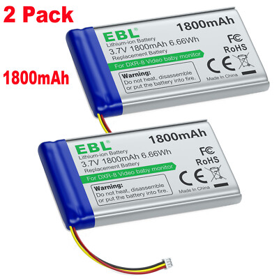 2 Pack 1800mAh Sp803048 Replacement Battery for Optics DXR-8 Video Baby Monitors