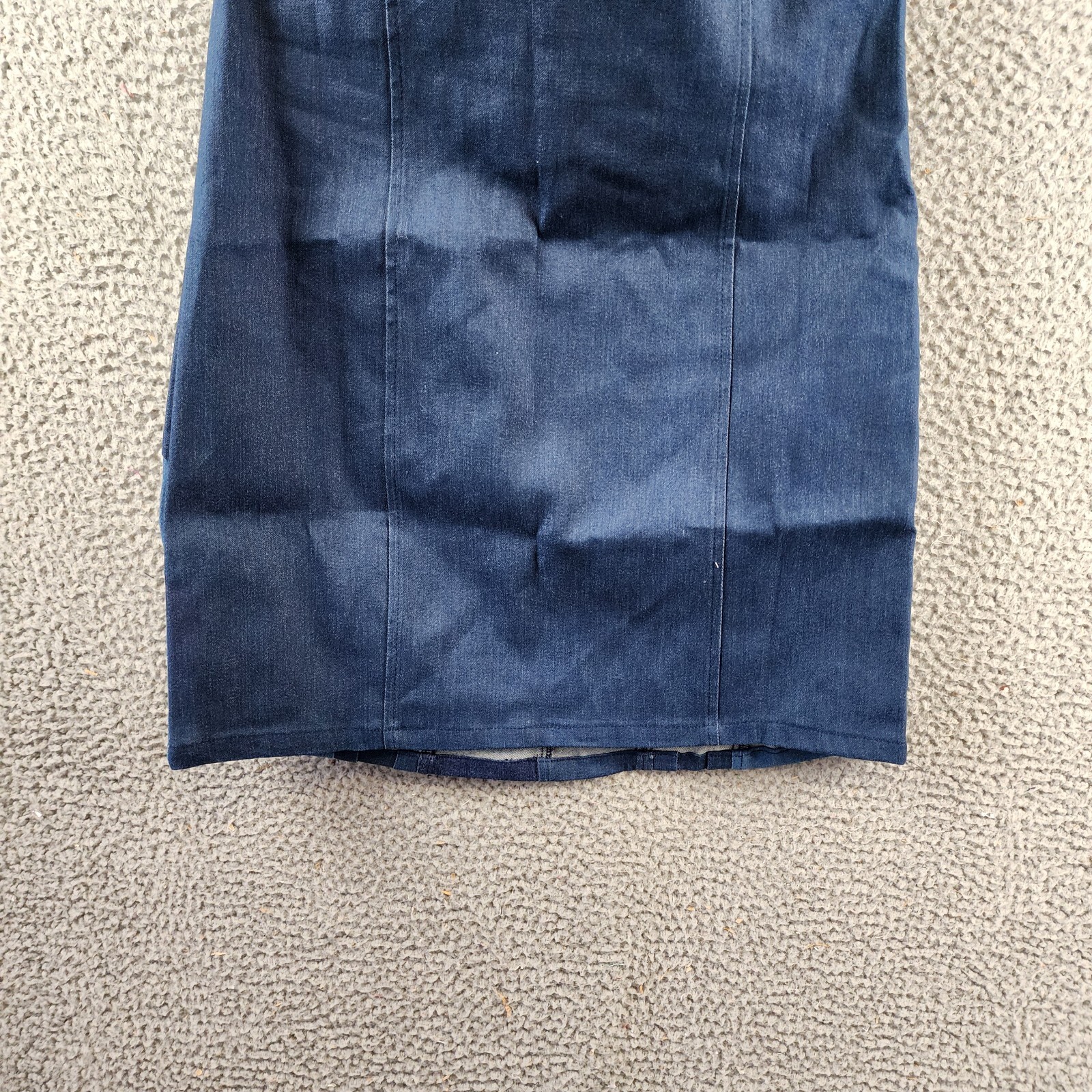 Gracia Criss Cross String Mini Dress Women's M Denim Sleeveless Side Zip Closure - Picture 13 of 14