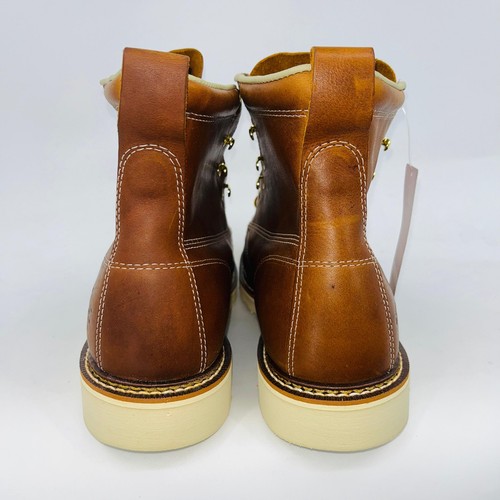 Pre-owned Thorogood Mens Slip-resistant "tobacco" 6" Moctoe Lace Up Work Boots Size 11ee In Brown