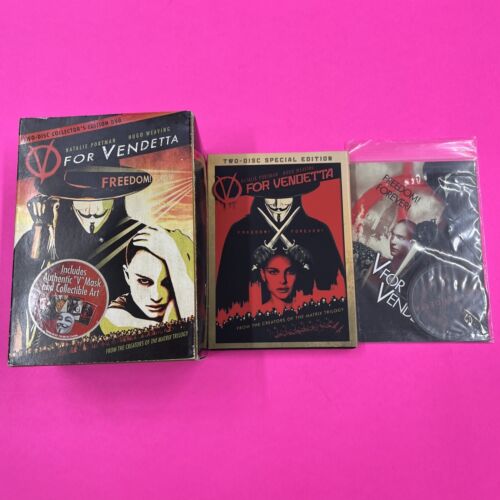 V for Vendetta: 2-Disc Collector's Edition (DVD) Complete w/ Mask & Cards | eBay V for Vendetta: 2-Disc Collector's Edition (DVD) Complete w/ Mask & Cards | eBay