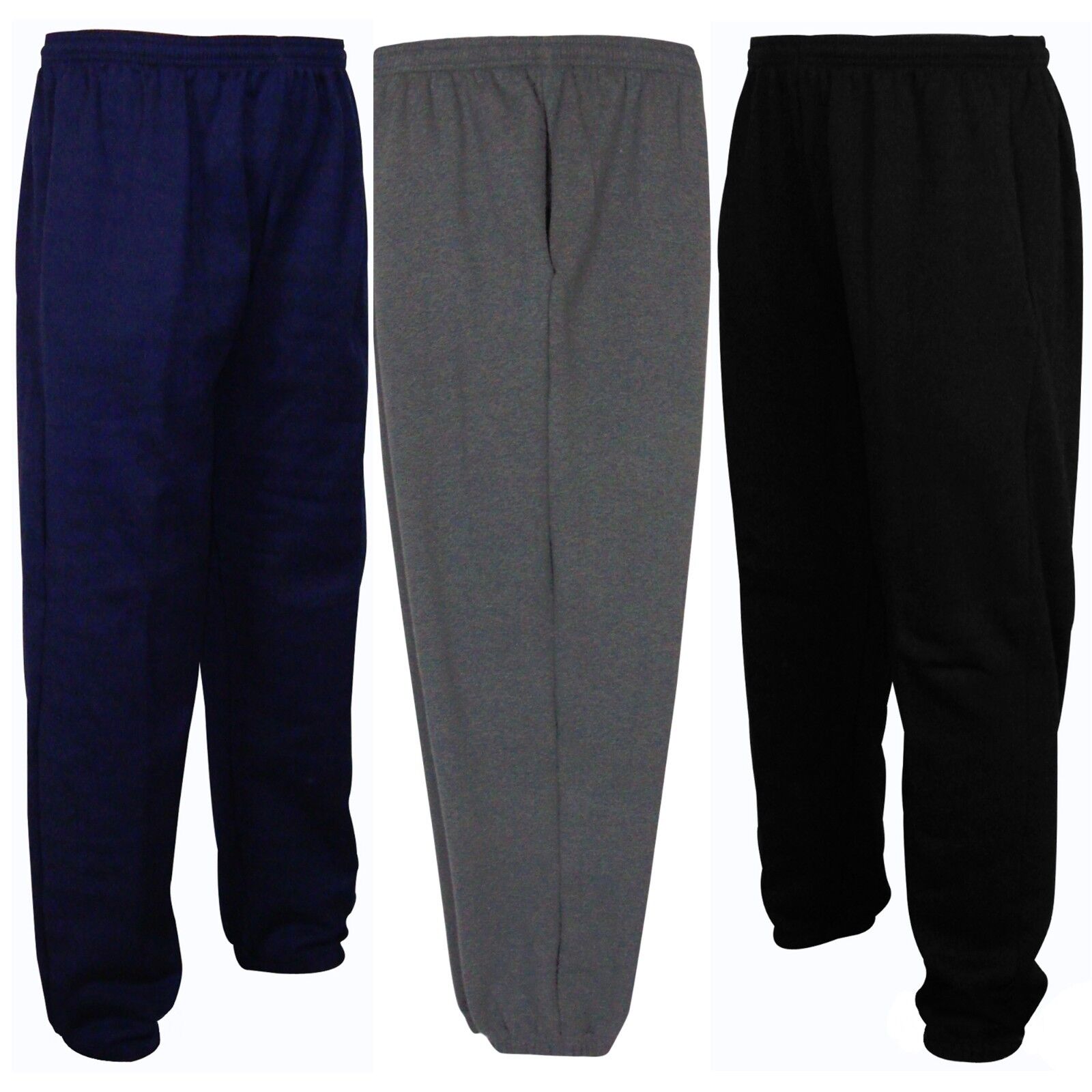 Mens Fleece Joggers Jogging Tracksuit Bottoms Trousers Jog Pants Big Plus Sizes | eBay