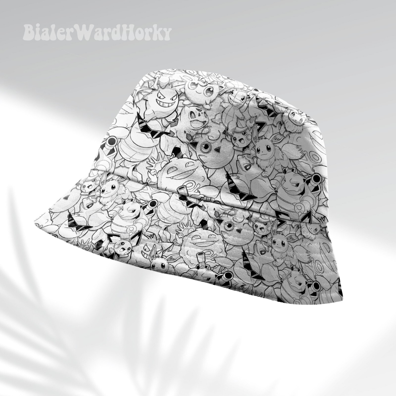 さらに100円引き◆MARITHE◆DOODLE BEAR BUCKET HAT Ultimate Bucket Hat Doodle Bucket Funny Hat Evolution Bucket