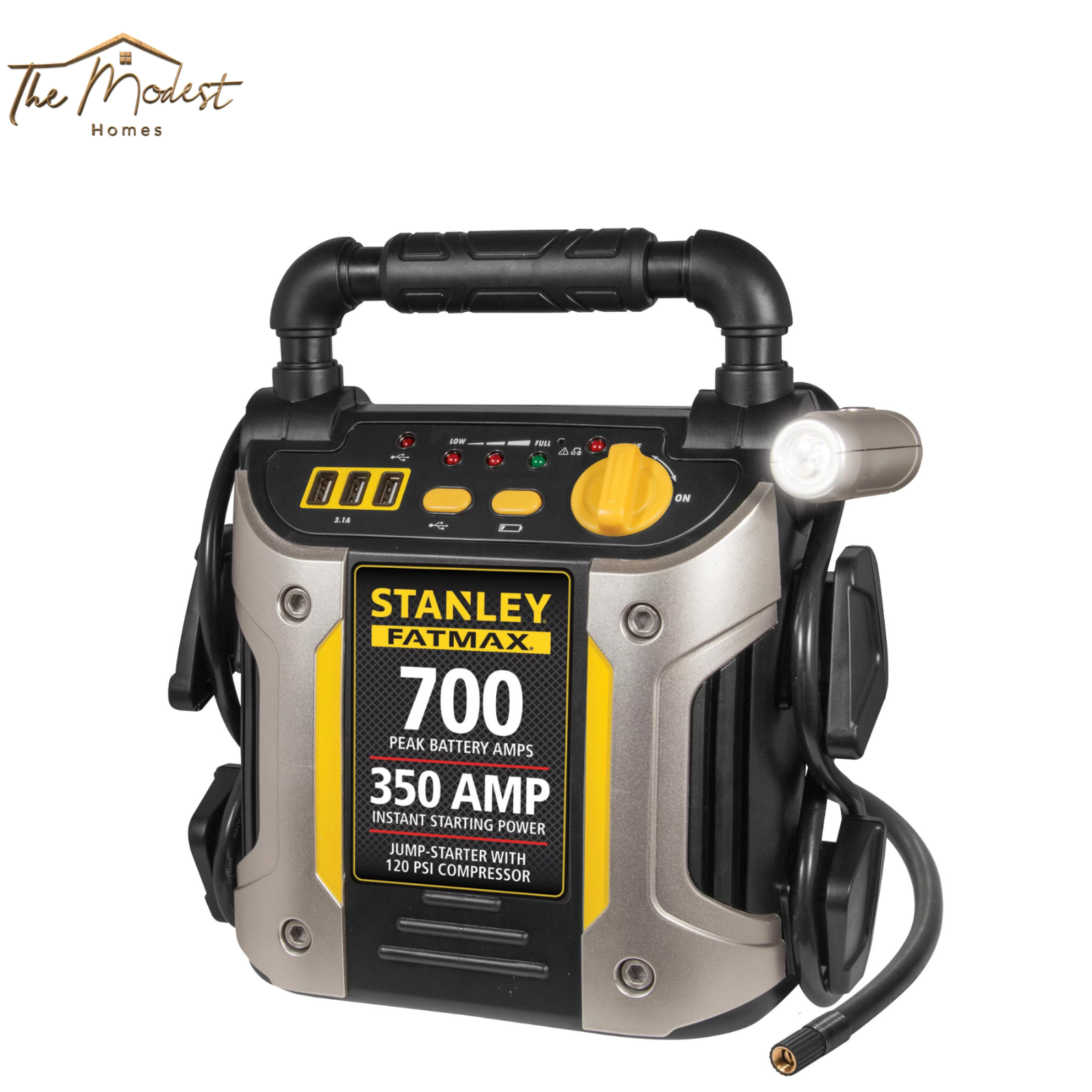 Stanley Fatmax 700/350 Amp Jump Starter With 120 Psi Compressor, J7cs