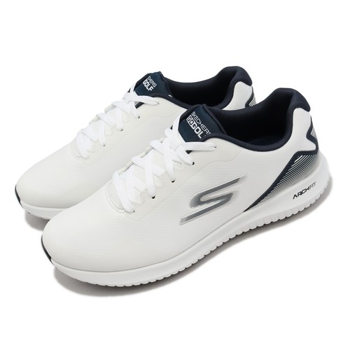 

Skechers Go Golf Max 2 Водонепроницаемые белые темно-синие мужские туфли для гольфа без шипов 214028-WNV, Белый, Go Golf Max 2