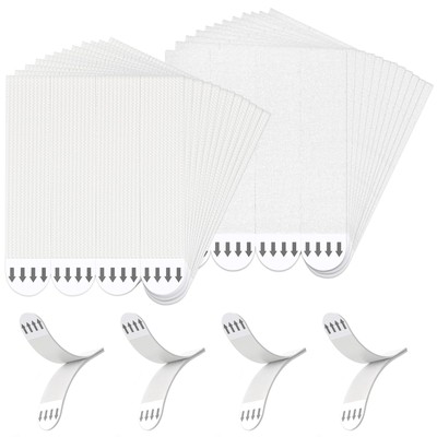 24 Pairs Picture Hanging Strips Removable Hook and Loop Tape Adhesive Strip