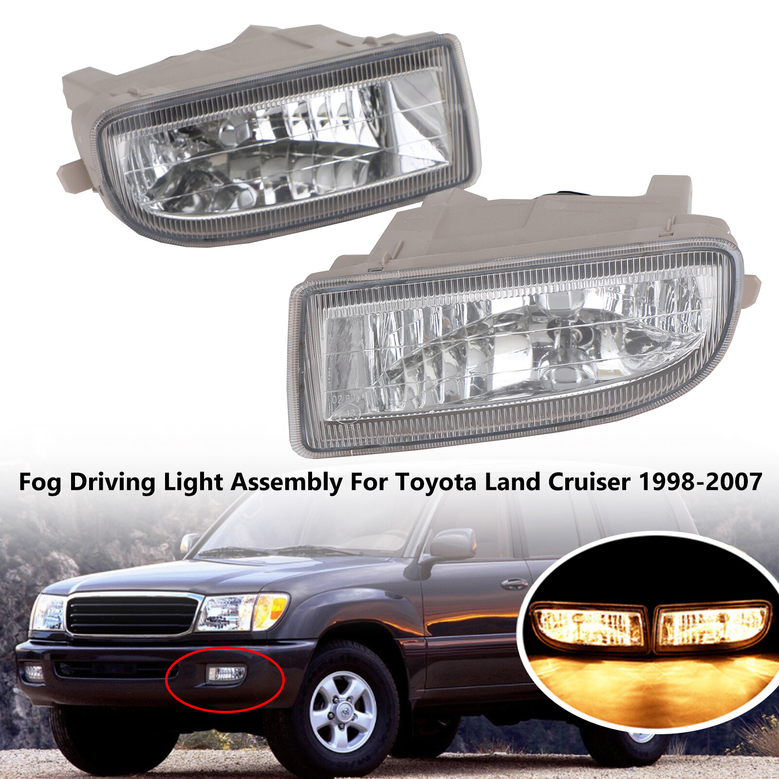 Fog Light Driving Lamp For Toyota Land Cruiser 1998-2007