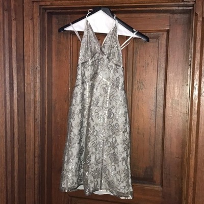 Express Lace Sequin Halter Dress NWT
