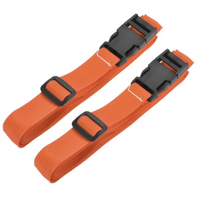 2 Pcs Luggage Straps, 1.5m Adjustable with Quick Release Buckle Orange
