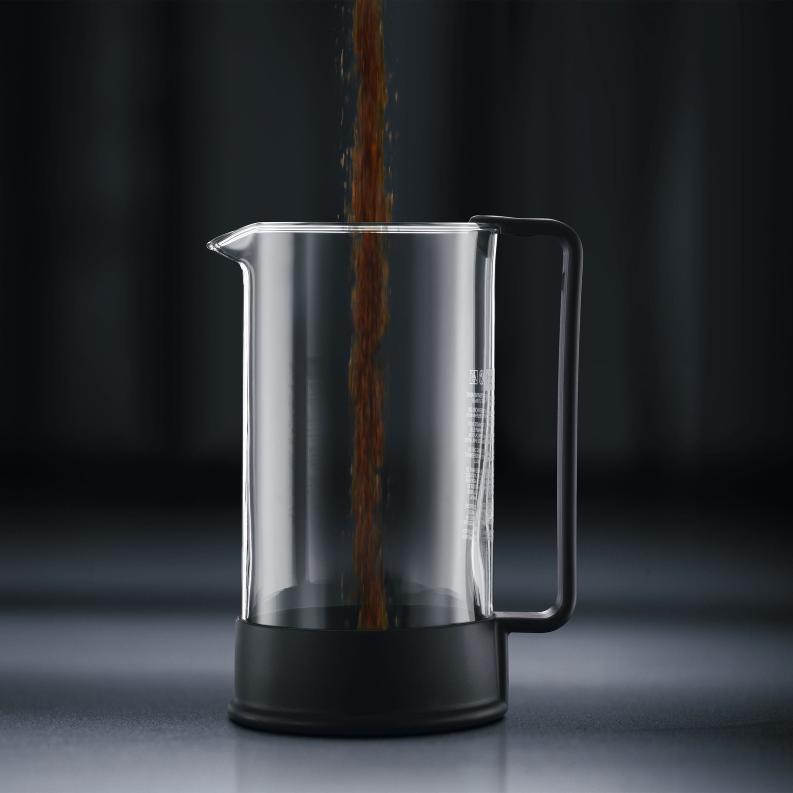 Brazilian French Press Coffee Pot Borosilicate Glass 51 Oz Black