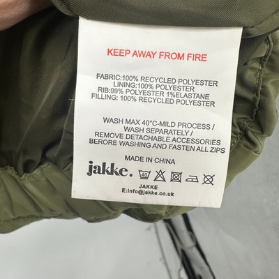 Pre-owned Jakke Evereve Poppy Recyled Puffer Hooded Coat Jacket In Olive Green // Xs