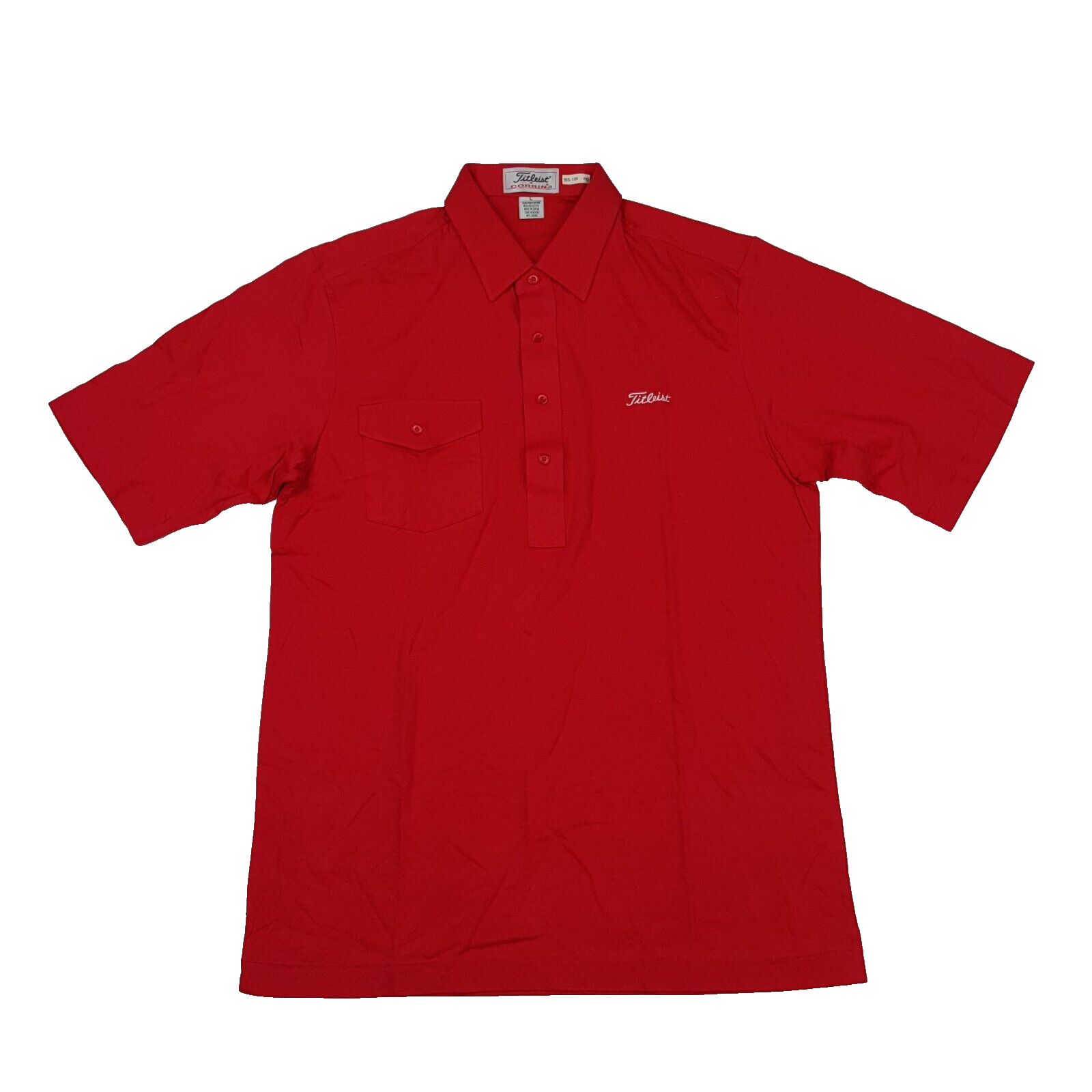 Titleist Golf Red Cotton Blend Men's Large Pocket Polo Shirt