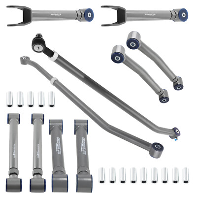 Front Rear Track Bar + Upper & Lower Control Arms for 1997-2006 Jeep Wrangler TJ