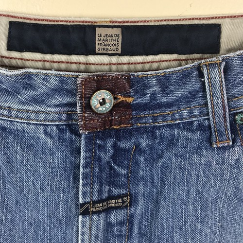 Vtg Le Jean De Marithe Francois Girbaud Spell Out Denim Shorts Men’s Size 38