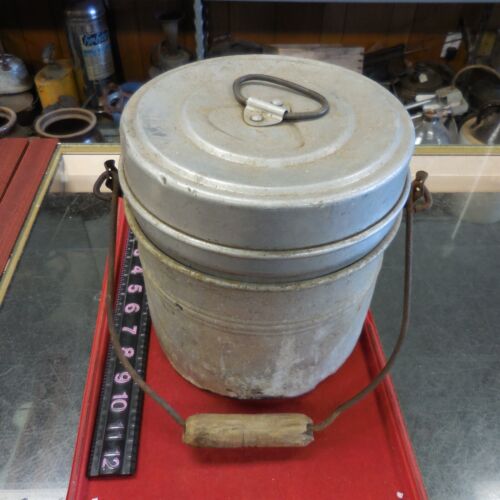 Vintage Coal Miners Lunch Bucket Pail , Leyse Aluminum Brand