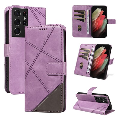 For Samsung Galaxy S24 Ultra S23 Plus S22 S21 S20 Flip Cover Wallet Leather Case