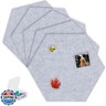 SEG Direct Hexagon Felt Cork Board Tiles, Hexagon Felt Bulletin Board Tiles Self Adhesive Picture Board, Memo Notice Tiles Pin Board for Walls Office, 11.8