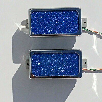 Lace Sensor BLUE SPARKLE  Alumitone Custom Shop humbucker set,built by Jeff Lace