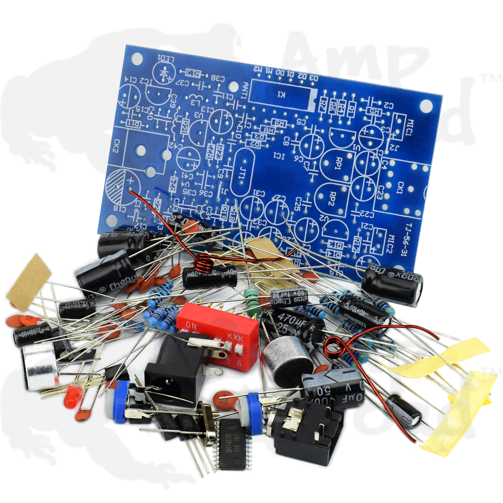 FM Transmitter Radio Station Stereo BH1417F - DIY Kit - Soldering Required