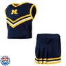 Little King NCAA Toddler/Youth Girls Team 2 Piece Cheer Dress-Michigan Wolverines-2T