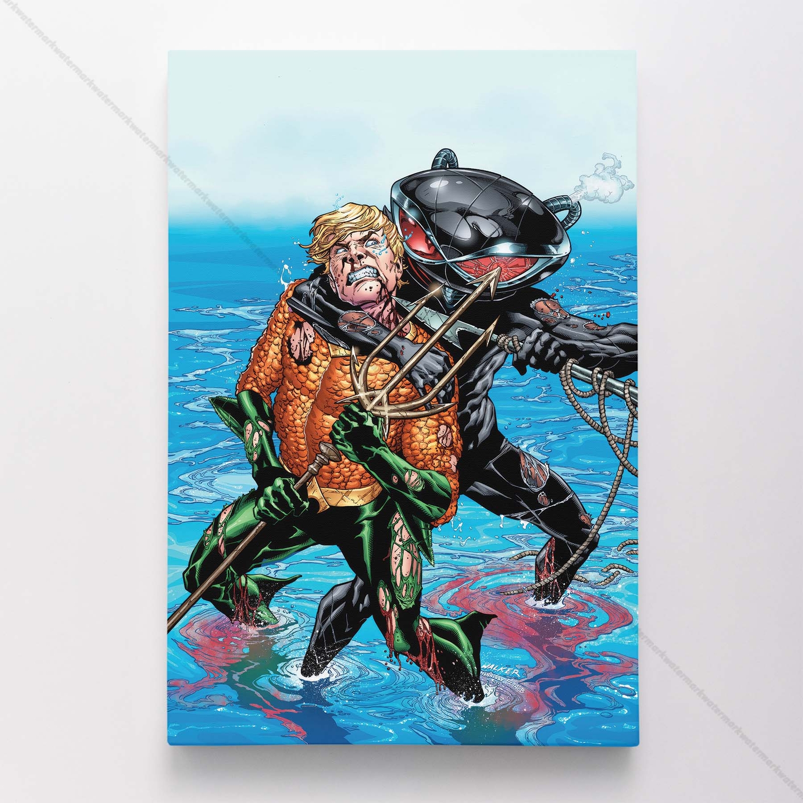 Aquaman Poster Canvas DC Comic Book Cover Justice League Art Print #5548