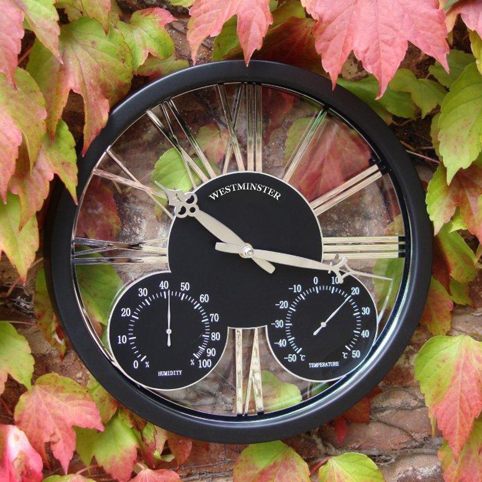 garden wall clock and barometer