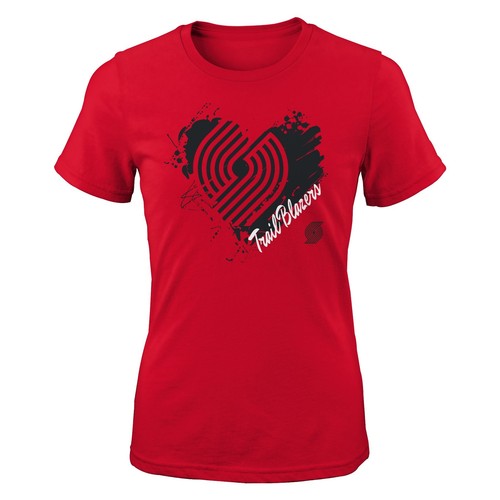 Футболка Outerstuff NBA для юношей и девушек Portland Trail Blazers с фирменным сердечком